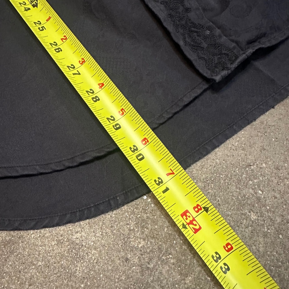 Robert Graham Button Down Mens Large Black Paisley Jacquard Classic Fit Shirt - Picture 10 of 12